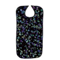 Adult Bib with Crumb Catcher, Waterproof and Double-Layer, Reusable Clothing Protector for Eating and Drink (3#)