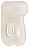 Standard Duty Nylon Cable Clamp, 0.125" Diameter, 0.378" Width, Natural