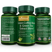 Natrition Green Coffee Bean Plus Green Tea Extract Blend Capsules - Weight Loss Herbal Supplement Mix - 60 Capsules per Bottle, 1 Month Supply