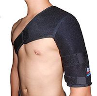 IRUFA 3D Breathable Knit Elastic Patented Fabric Shoulder Brace, Cuff Support for AC Joint , Rotator Cuff Injury, Dislocated Injury Prevention, Fits Left or Right Shoulder