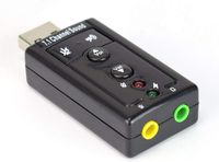 FELYBY External USB sound card Audio adapter USB 2.0 3.5mm jack to connect microphone & speaker or headphone (7.1 sound card)