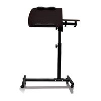 Jeeke Modern Home Office Desks Computer Desk Turnlift Sit-Stand Mobile Laptop Desk Cart with Side Table, 24" x 16" x 40", Black, Ship from USA