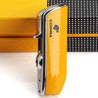 Lighter Torch Metal Windproof 3 Jet Blue Flame Torch Cigarette Lighters Cigar No Gift Box