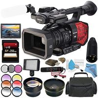 Panasonic AG-DVX200 4K Camcorder with Four Thirds Sensor and Integrated Zoom Lens + 256GB SDXC Card + 72mm 3 Piece Filter Kit + Rode VideoMic GO + 7" LCD Monitor + Deluxe Cleaning Kit Bundle