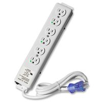 6 Outlet Hospital Grade Power Strip - 15ft Cord - Medical Use UL 1363A Compliant