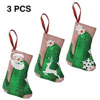 Christmas Stockings Decoration Watercolor Blooming Cactus Personalized for Funny Xmas Party