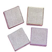 KISEER Mini Colour Cute Travel Contact Lens Case Kit Glitter Contact Lens Box Holder Storage Container with Mirror Bottle Tweezers Tools (Purple)