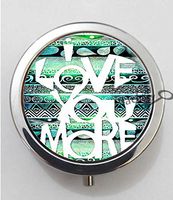 BlackKey I Love You More I Love You Most 3-Compartment Decorative Pocket Gift Box Case Organizer for Pill, Color 1 -808