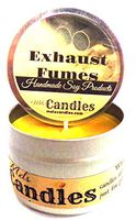 Exhaust Fumes (Great for Racers) 4 Ounce 100% Soy Candle Tin (Take It Any Where)