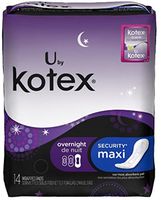 U by Kotex Maxi Pads, Overnight, Unscented 14 ea (Pack of 2)
