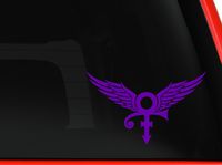 Art's Prince The Angel Artist Icon Legend Logo RIP Silhouette approx 8" Purple Vinyl Macbook Mac Air Laptop Ipad Car Truck Decal Sticker