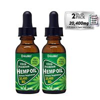 (2-Pack) Premium Organic Hemp Oil Extract Drops (20,400mg) for Stress, Sleep, Skin, Hair, Boost Immunity, Anxiety& Brain Function Best Quality & Organic Natural Hemp Oil (100% Grown and Made in USA)
