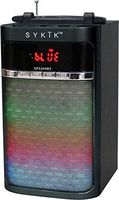 Sykik Bluetooth Portable Speaker with Light Show, Powerful Power Output, SD USB, Remote & Carrying Case, 6W