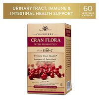 Solgar CRAN FLORA with Probiotics Plus Ester-C, 60 Vegetable Capsules - Supports Urinary Tract, Immune & Intestinal Health - Cranberry Powder for Digestion - Gluten Free, Non GMO - 30 Servings