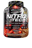 MuscleTech NitroTech Protein Powder Plus Muscle Builder, 100% Whey Protein with Whey Isolate, Mocha Cappuccino Swirl, 40 Servings, 64 oz