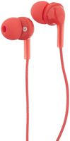AmazonBasics In-Ear Wired Headphones Earbuds with Microphone, Red