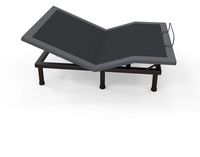 Milemont Adjustable Bed Base Frame Smart Electric Beds Foundation (Full, Gray)