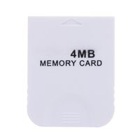 Whitelotous Practical Memory Card for Nintendo Wii Gamecube GC NGC Game White NEW (4MB)