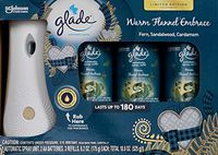 Glade Warm Flannel Embrace Sandalwood, 3 Refills and 1 Automatic Spray Unit
