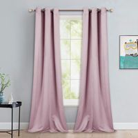 NICETOWN Room Darkening Drapes for Nursery - Light Blocking Curtain Panels for Bedroom Girl Room, Soft Fabric Window Treatment (Lavender Pink, 42 inches Width by 90 inches Length, 1 Pair)