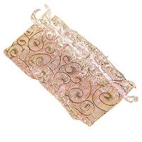 100Pcs Organza Gift Bags Jewellery Christmas Wedding Party Packing Pouches - Pink Ameesi