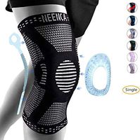 NEENCA Professional Knee Brace,Knee Compression Sleeve Support for Men Women,Medical Grade Knee Protector for Running,Meniscus Tear,Arthritis,Joint Pain Relief (Black, XX-Large)