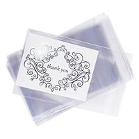 Clear Resealable Display Cellophane Bags Gift Treat Basket Supplies, Adhesive Closure for Snacks, Cards, Envelope Letters, Candy, Party Supplies (100 Bags) by Super Z Outlet (5" x 7")