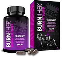 Burn4Her™ All Natural #1 Rated Fat Burner for Women- 12 Fat Burning Ingredients, 90 Pills, 30 Day Supply - Lose Weight, More Energy & More Definition (1)