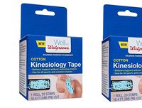Walgreens Kinesiology Tape Cotton Y Strip Blue PRE-Cut 1 Roll 20 Strips (Pack of 2) Total 40