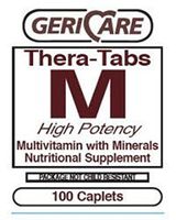 1163913 PT# 621-13 Thera-Tabs M Multivitamin Multimineral Tablets Adult 100/Bt Made by Geri-Care Pharmaceuticals