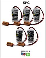 5pc GE FANUC A98L-0031-0006 Replacement Battery BR-2/3AC2P,BR-2/3A CNC - PLC Logic Control