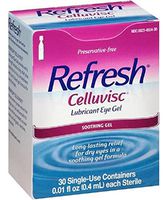 Refresh Celluvisc Lubricant Soothing Eye Gel, 0.01 oz Single Use Vials, 30 Count Per Box (2 Boxes) by Refresh