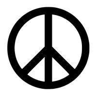 Peace Sign Symbol [Pick Any Color] Vinyl Transfer Sticker Decal for Laptop/Car/Truck/Window/Bumper (5in x 5in, Black)