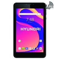 Hyundai Koral 7XL Tablet, 1.1GHz Quad Core 7" IPS Touchscreen, 2GB Ram / 16GB Storage, Dual Camera, Android 8.1 Oreo, 4G/LTE, Metal Case, Google Certified (Black)