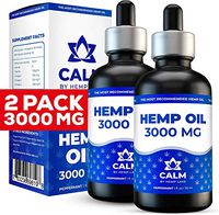 Hemp Oil Extract for Pain and Anxiety Relief – 2-Pack 3000 MG – Helps with Sleep, Skin & Hair – Grown & Made in USA – 100% Natural Peppermint Drops – Vegan Friendly