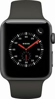 Apple Watch Series 3 (GPS + Cellular), 42mm Space Gray Aluminum Case with Gray Sport Band (Renewed)