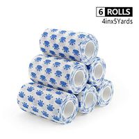 AUPCON Cohesive Bandages Self Adhesive Bandage Vet Wrap Bulk Self Adherent Wrap Non-Woven for Pets Animals & Ankle Sprains & Swelling Supply, FDA Approved 4 Inches x 5 Yards