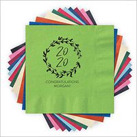 2020 Grad Wreath Letterpress Napkins - Set of 50-4205_HOL