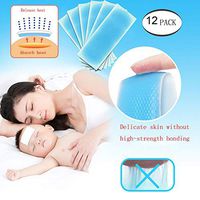 Ewinodon 12 Sheets Cooling Gel Patch Fever Cold Cooling Patch Fast and Safe Physical Heat Dissipation for Children and Adults