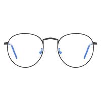 Blue Light Blocking Classic Round Metal Glasses for Women Man Gaming Glasses Anti Blue Ray for Computer Glasses UV400 Protection (Black-2)