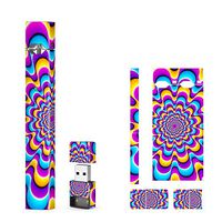 JUUL Skin Wrap - JUUL Compatible Skin Wrap Sticker - Device Not Included - 360° Protection - Easy Installation (Psychedelic Motion)