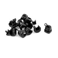 uxcell Nylon Cable Tie Fixed Clip Strain Relief Bushing 8mm Dia 10pcs Black
