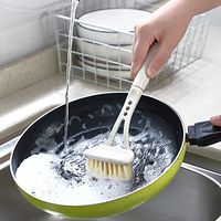 YHCWJZP Long Handle Cleaning Brush Dish Bowl Pot Washing Scrubber Kitchen Clean Tool Kitchen Tools Kitchen Supplies Yellow