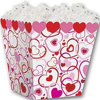 Hearts Big and Small Sweet Treat Boxes, 4 x 4 x 4 1/2"