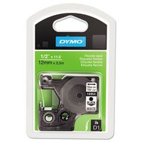 Genuine DYMO 1/2" (12mm) Black on White Flexible D1 Tape for Electronic Dymo LabelPoint 250 Label Maker