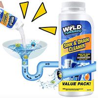5PCS Powerful Sink and Drain Cleaner Chemical Cleaner Agent for Kitchen Toilet Pipe Dredging (White, 110G) (5PCS)