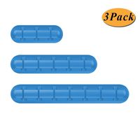 Emoly 3-Pack Cable Holder Clips, Upgraded Desktop Cable Organizer Cord Wire Management for USB Charging Cable/Power Cord/Mouse Cable/Desk PC/Office Home Car (Blue)
