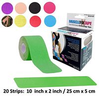 Green MUSCLE FIX Kinesiology Recovery Sports Athletic Injury Therapeutic Support Tape Precut PRO Kinesio Roll Shoulder Knee Lower Back