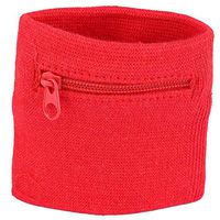 Zipper Wristband Wallet Wristband Unisex Wristband Coin Keys Storage Zipper Pocket Sport Wrist Wallet Gym Running Basketball(Red)