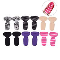 Healifty 6 Pairs Self Adhesive Heel Pads Grips Liners Back Heel Cushion Insoles for High Heels Blisters